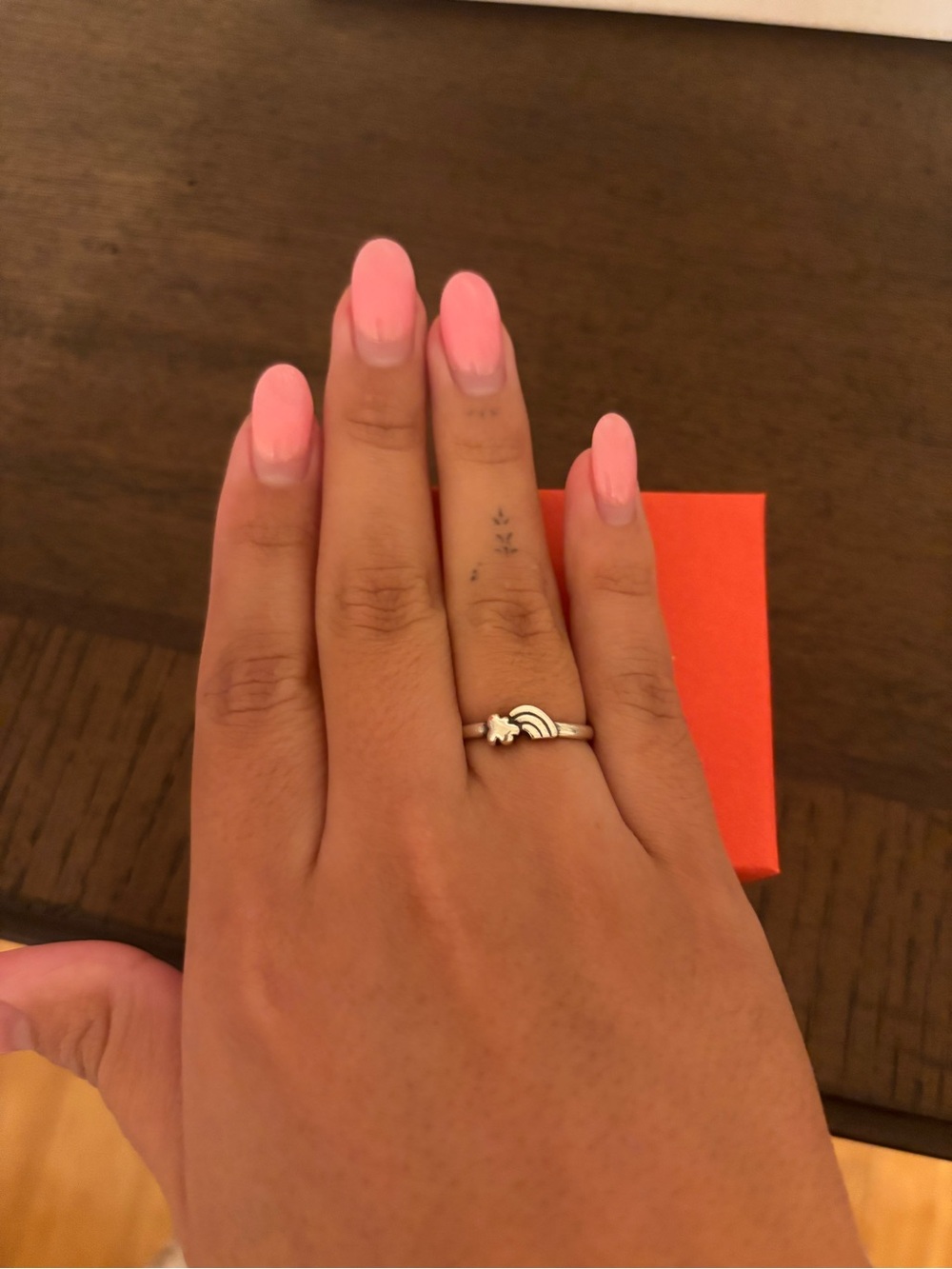 Retired James Avery Silver Rainbow and Clover Ring